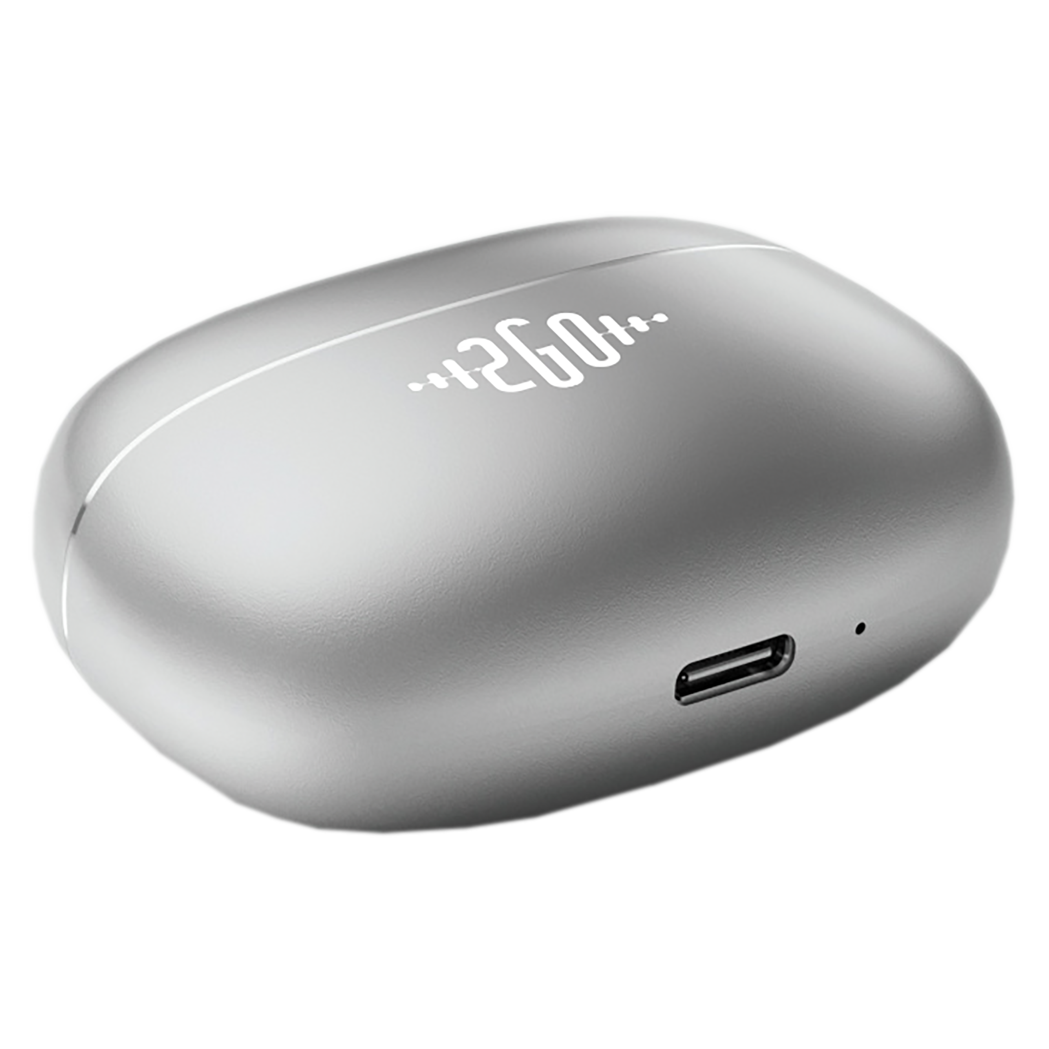 Bluetooth Headset "Alloy" - Vollmetallcase - Touch-Steuerung - Ladebox - silber - Ladebox
