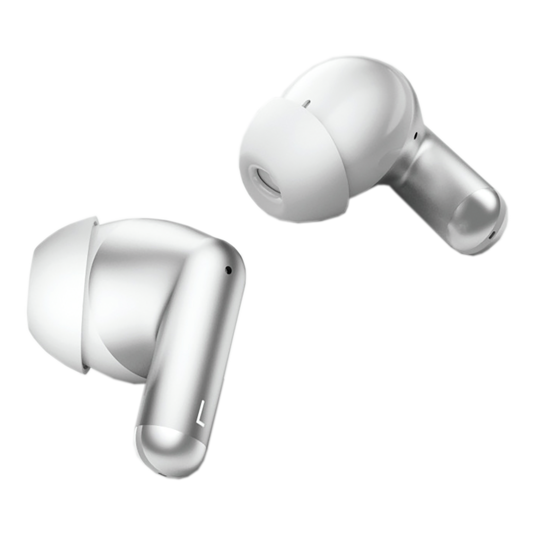 Bluetooth Headset "Alloy" - Vollmetallcase - Touch-Steuerung - Ladebox - silber - Ohrhörer