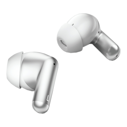Bluetooth Headset "Alloy" - Vollmetallcase - Touch-Steuerung - Ladebox - silber - Ohrhörer