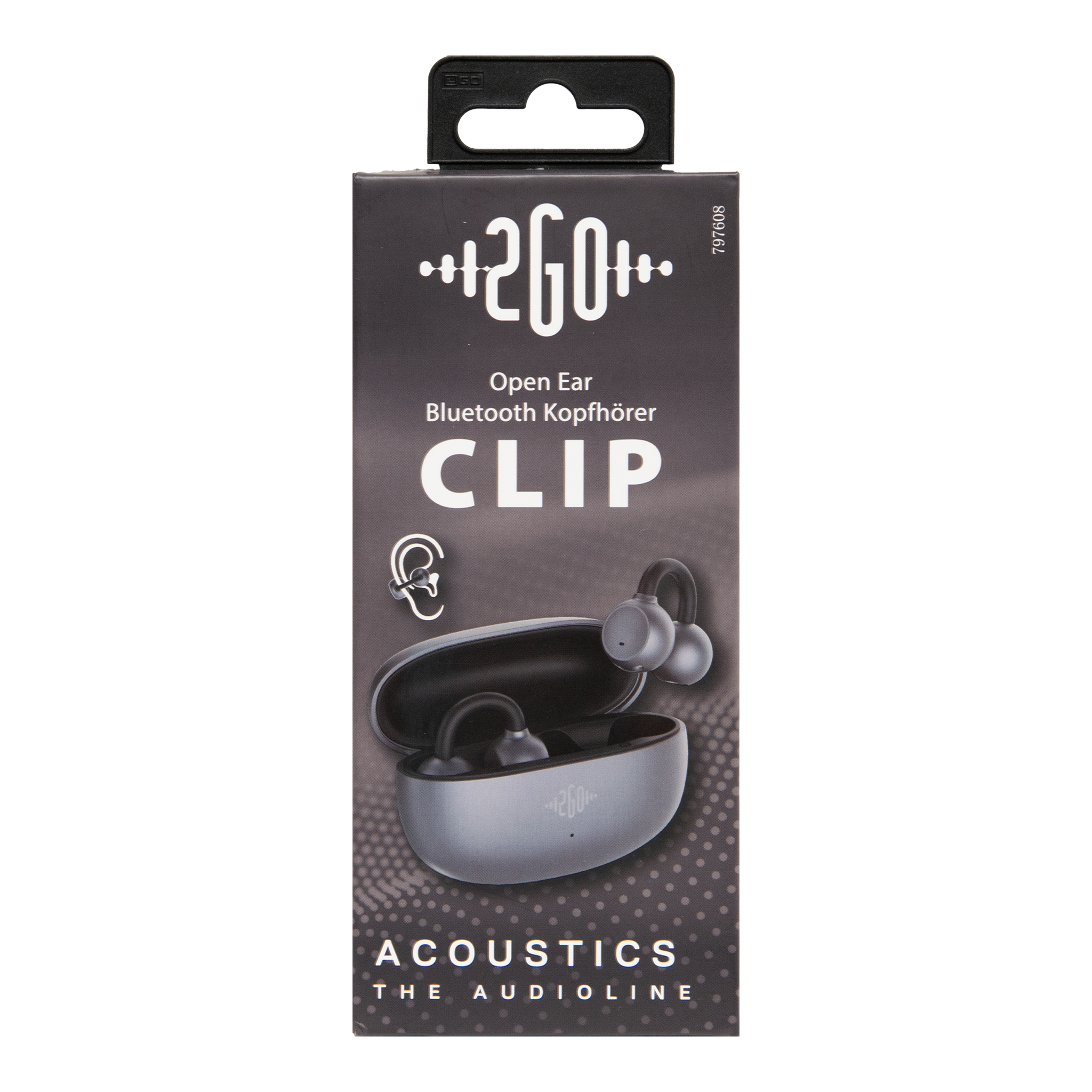 Bluetooth Headset "Clip" - ENC - ANC - App-Steuerung - Touch-Steuerung - schwarz
