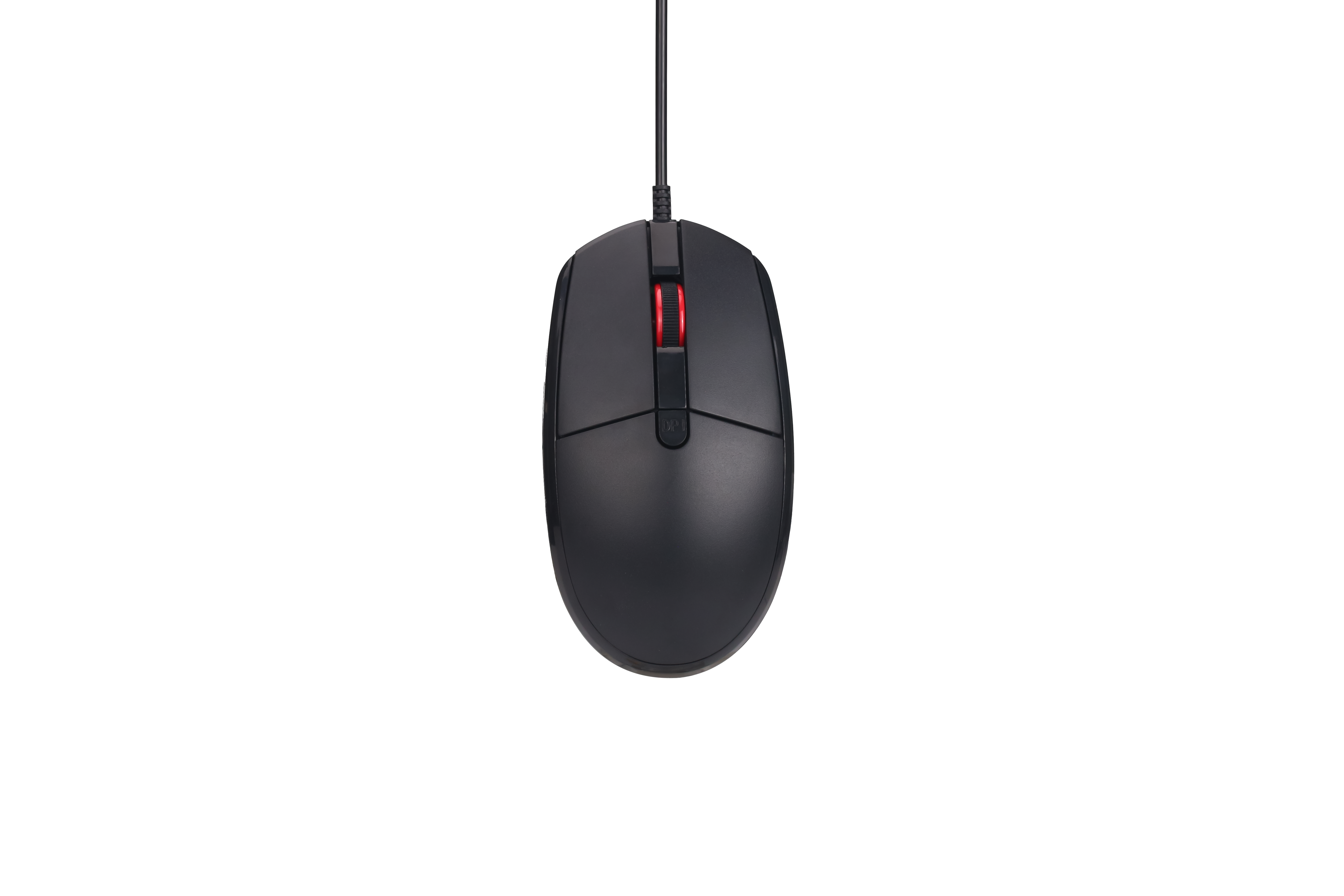 USB Maus - kabelgebunden - 4D - optisch - 1200 / 1600 / 2000 DPI - 150 cm Kabellänge - schwarz